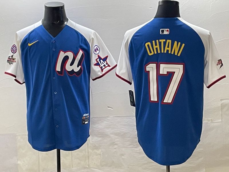 Men 2025 Los Angeles Dodgers #17 Ohtani Blue All star Nike MLB Jersey style 004